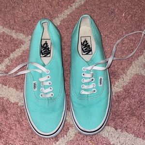 Teal vans size 8